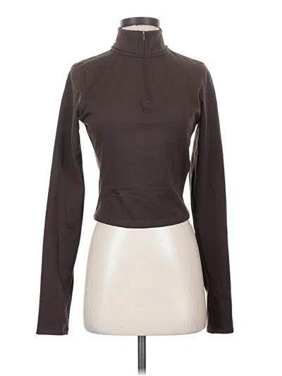 Pre-owned Fabletics Cardigan Sweater In Brown