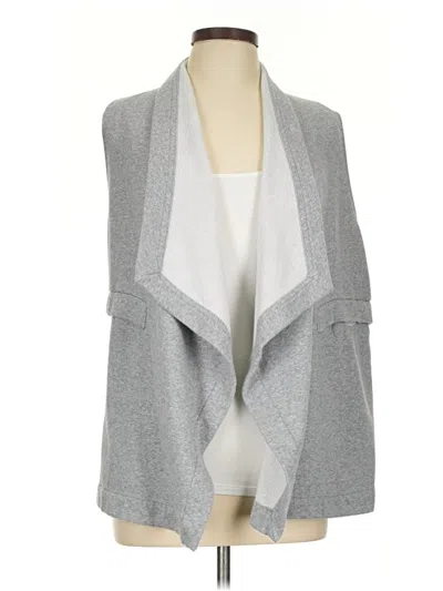 Pre-owned Fabletics Cardigan Sweater In Gray