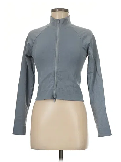 Pre-owned Fabletics Cardigan Sweater In Gray