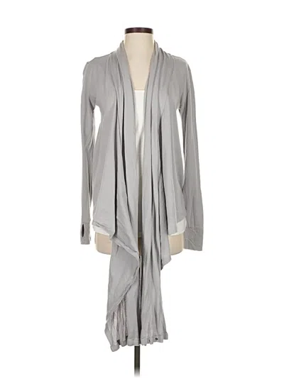 Pre-owned Fabletics Cardigan Sweater In Gray
