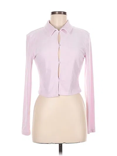 Pre-owned Fabletics Cardigan Sweater In Pink