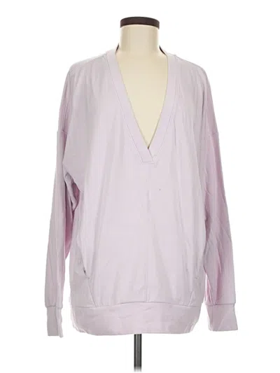 Pre-owned Fabletics Cardigan Sweater In Purple