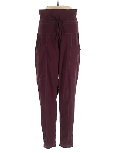 Pre-owned Fabletics Casual Pants In Burgundy