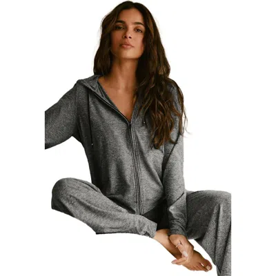 Fabletics Cloud Jersey Full Zip Hoodie In Gray