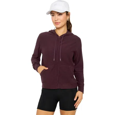 Fabletics Cloud Jersey Full Zip Hoodie In Pink