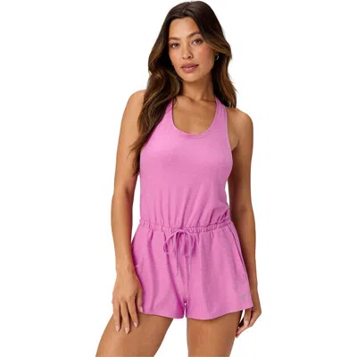 Fabletics Cloud Jersey Short Romper In Pink