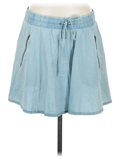 Pre-owned Fabletics Denim Skirt In Blue