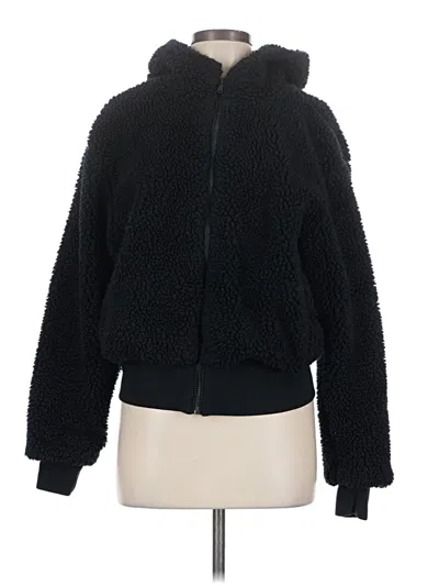 Pre-owned Fabletics Faux Fur Jacket In Black
