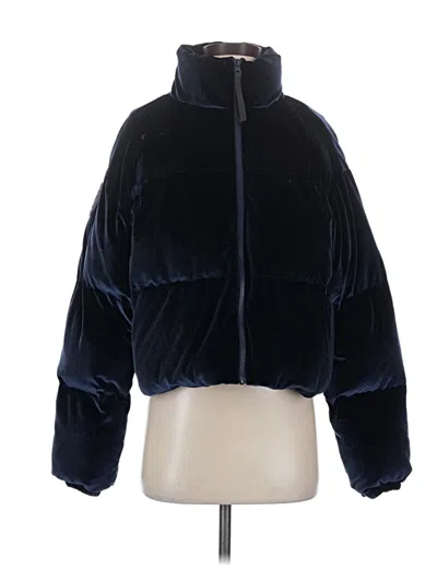 Pre-owned Fabletics Faux Fur Jacket In Blue