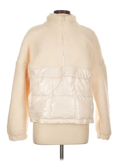 Pre-owned Fabletics Faux Fur Jacket In Ivory