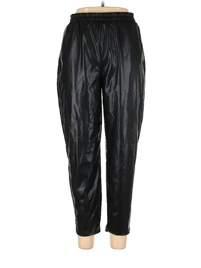 Pre-owned Fabletics Faux Leather Pants In Black