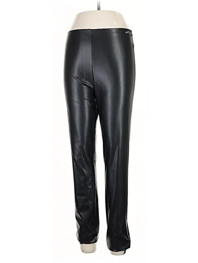Pre-owned Fabletics Faux Leather Pants In Black