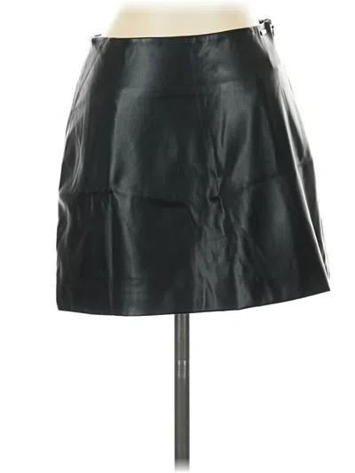 Pre-owned Fabletics Faux Leather Skirt In Black
