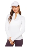 Fabletics Feather Tech+ Half-zip Top In White