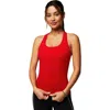 Fabletics Feather Tech+ Racerback Tank In Red