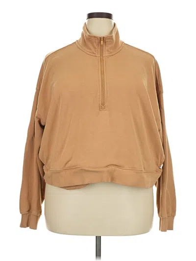 Pre-owned Fabletics Fleece Jacket In Brown