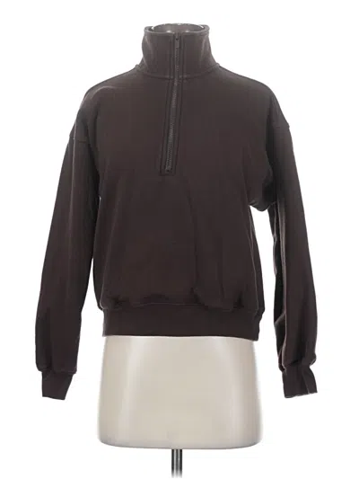 Pre-owned Fabletics Fleece Jacket In Brown