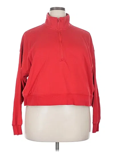 Pre-owned Fabletics Fleece Jacket In Red