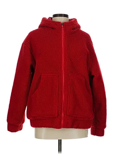 Pre-owned Fabletics Fleece Jacket In Red