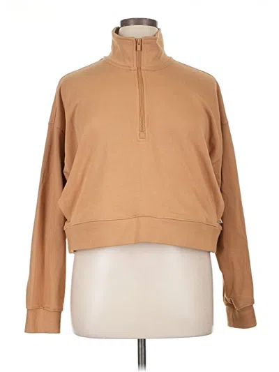 Pre-owned Fabletics Fleece Jacket In Tan