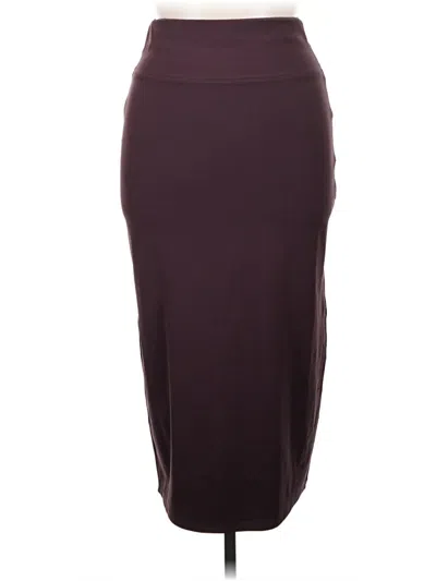 Pre-owned Fabletics Formal Skirt In Burgundy