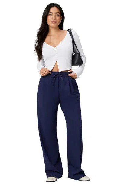Fabletics Foundation Mid Rise Pull-on Trouser In Blue