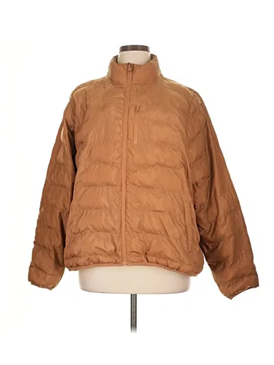 Pre-owned Fabletics Jacket In Brown