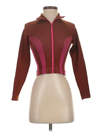 Pre-owned Fabletics Jacket In Burgundy