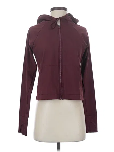 Pre-owned Fabletics Jacket In Burgundy