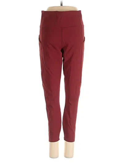Pre-owned Fabletics Jeggings In Burgundy