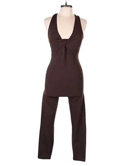 Pre-owned Fabletics Jumpsuit In Brown