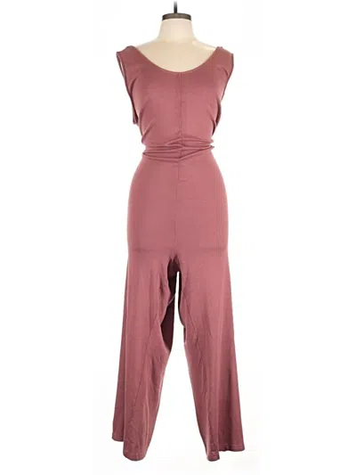 Pre-owned Fabletics Jumpsuit In Burgundy
