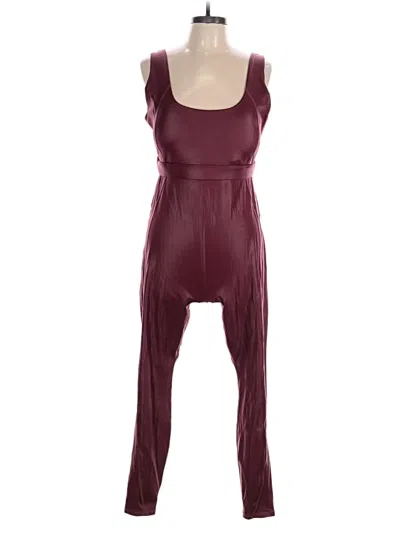 Pre-owned Fabletics Jumpsuit In Burgundy