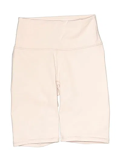 Pre-owned Fabletics Khaki Shorts In Ivory