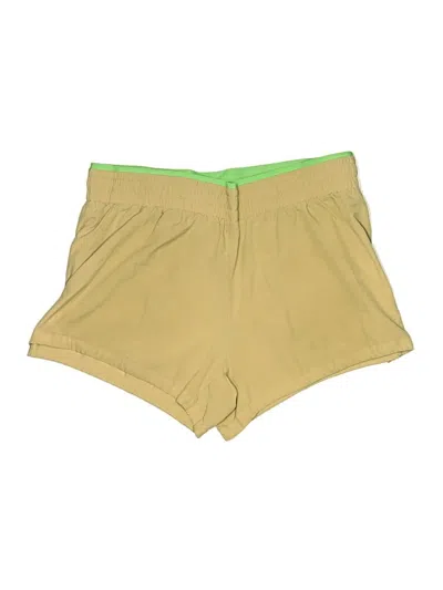 Pre-owned Fabletics Khaki Shorts In Yellow