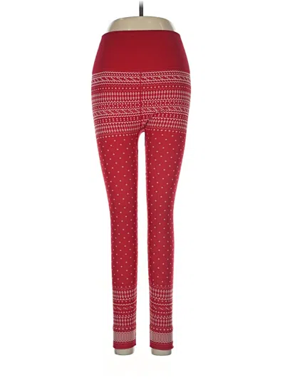 Pre-owned Fabletics Leggings In Red