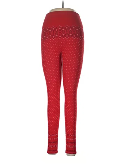 Pre-owned Fabletics Leggings In Red