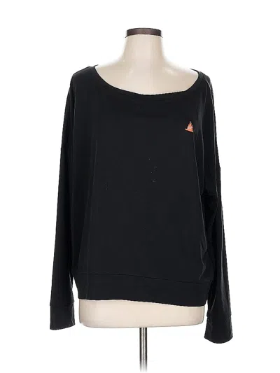 Pre-owned Fabletics Long Sleeve T-shirt In Black