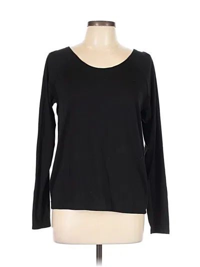 Pre-owned Fabletics Long Sleeve T-shirt In Black