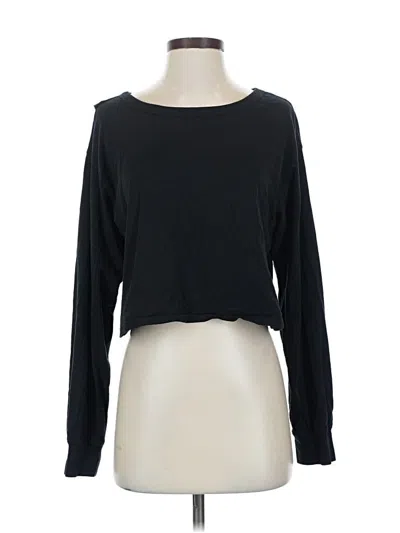 Pre-owned Fabletics Long Sleeve T-shirt In Black