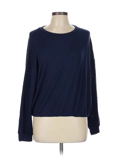 Pre-owned Fabletics Long Sleeve T-shirt In Blue