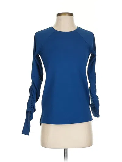 Pre-owned Fabletics Long Sleeve T-shirt In Blue