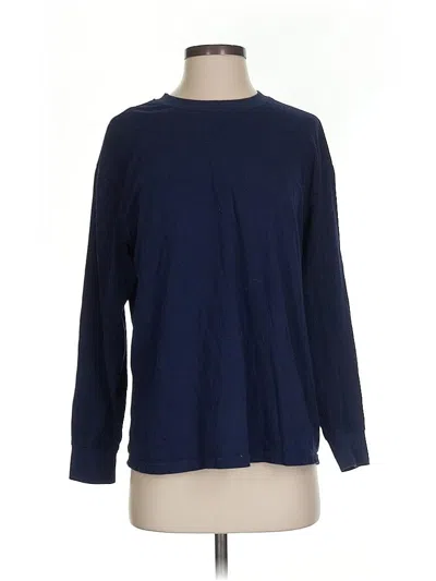 Pre-owned Fabletics Long Sleeve T-shirt In Blue