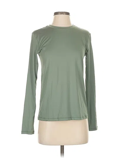 Pre-owned Fabletics Long Sleeve T-shirt In Green