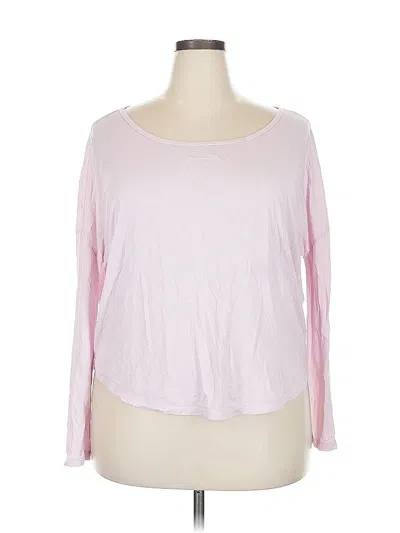 Pre-owned Fabletics Long Sleeve T-shirt In Pink