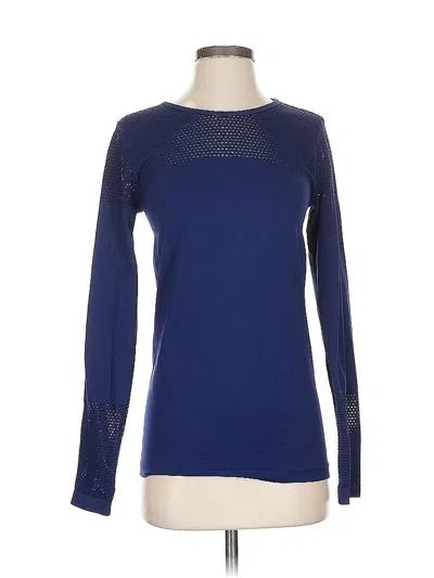 Pre-owned Fabletics Long Sleeve T-shirt In Purple