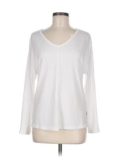 Pre-owned Fabletics Long Sleeve T-shirt In White