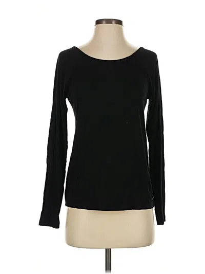 Pre-owned Fabletics Long Sleeve Top Black Boatneck Tops