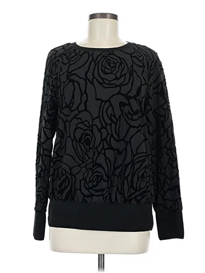 Pre-owned Fabletics Long Sleeve Top Black Boatneck Tops