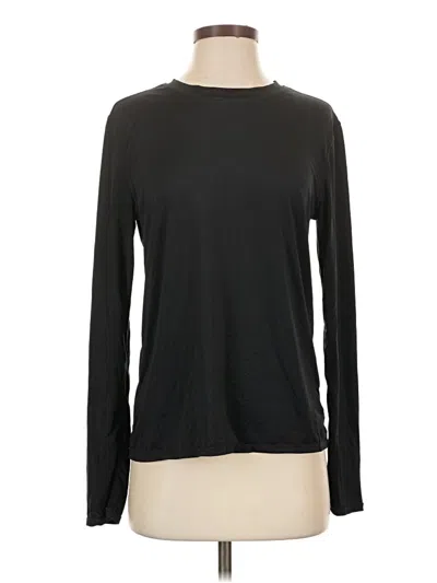 Pre-owned Fabletics Long Sleeve Top Black Crew Neck Tops